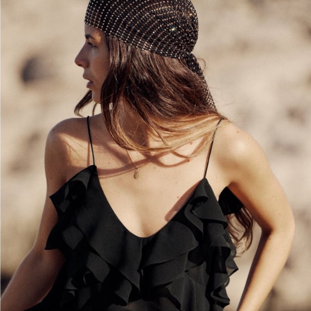 Zara Rhinestone Headband Copper